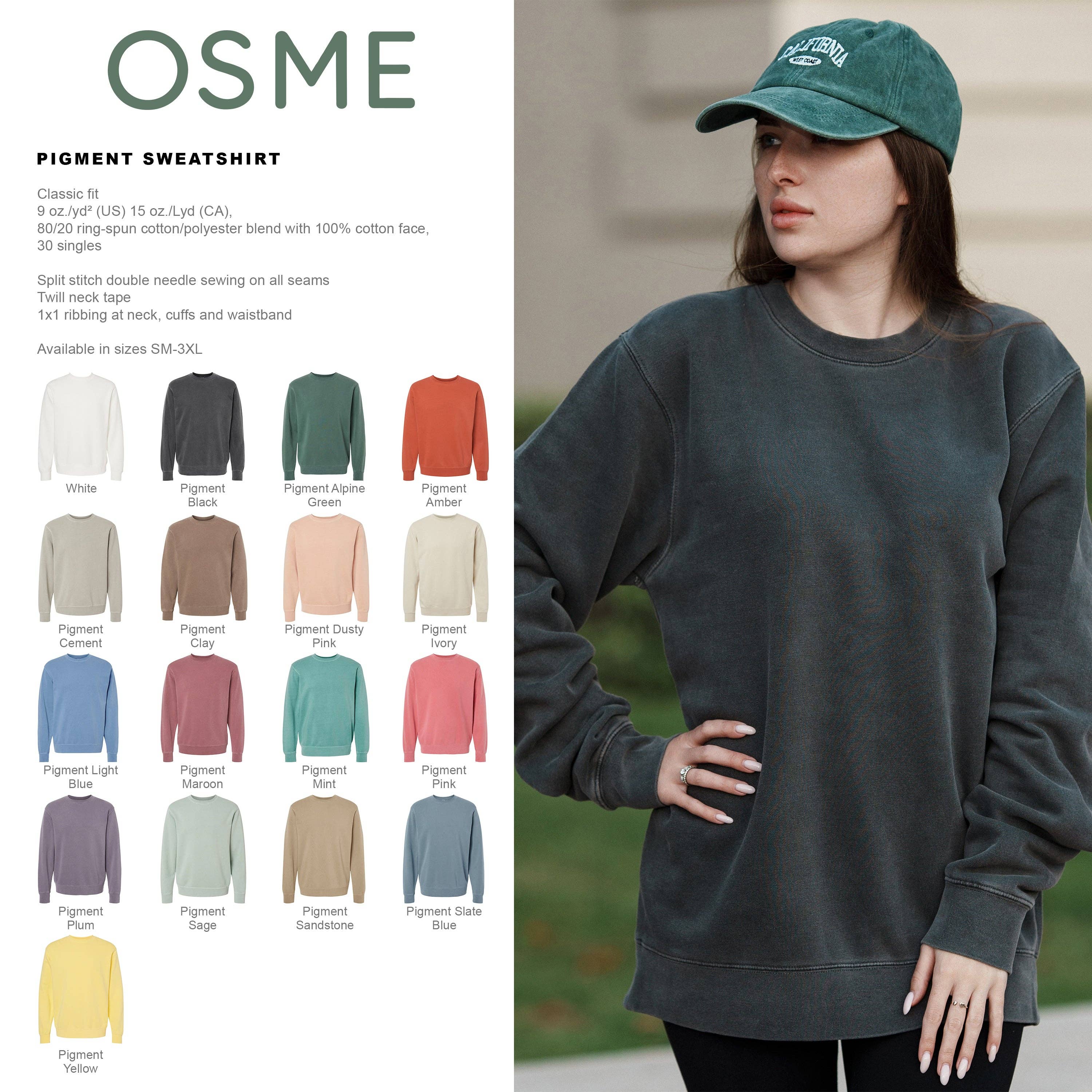 OSME - Wholesale Graphic Sweatshirt - Women's - By His Grace Bible Verse Graphic with Romans 3:24 Scripture – Pigment Crewneck Sweatshirt1