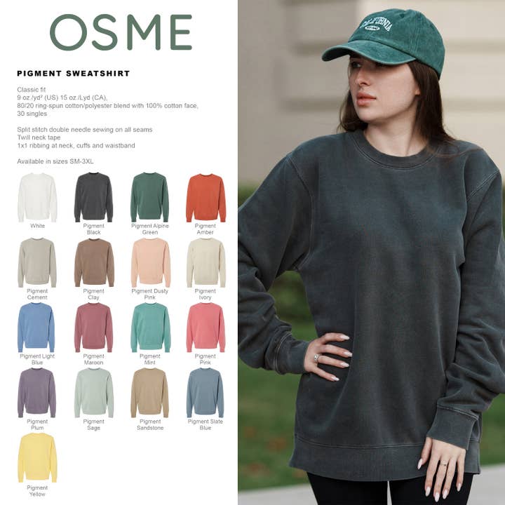 OSME - Wholesale Graphic Sweatshirt - Women's - By His Grace Bible Verse Graphic with Romans 3:24 Scripture – Pigment Crewneck Sweatshirt1
