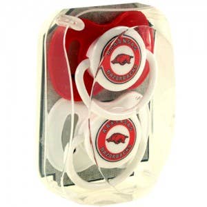 Arkansas Razorbacks Schnuller-Set, Kardinalfarben und Weiß für den Großhandel von Turnovers Inc