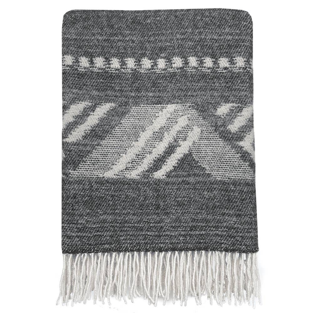 Malagoon - Wholesale Throw Blanket - Mochica wool throw black1