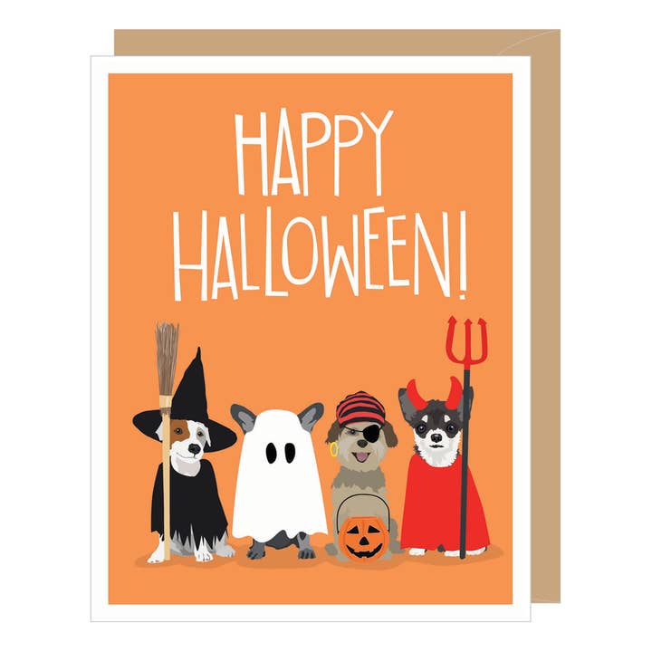 Apartment 2 Cards - Wholesale Halloween Card - Dog Costumes Halloween Card (Single or Boxed)