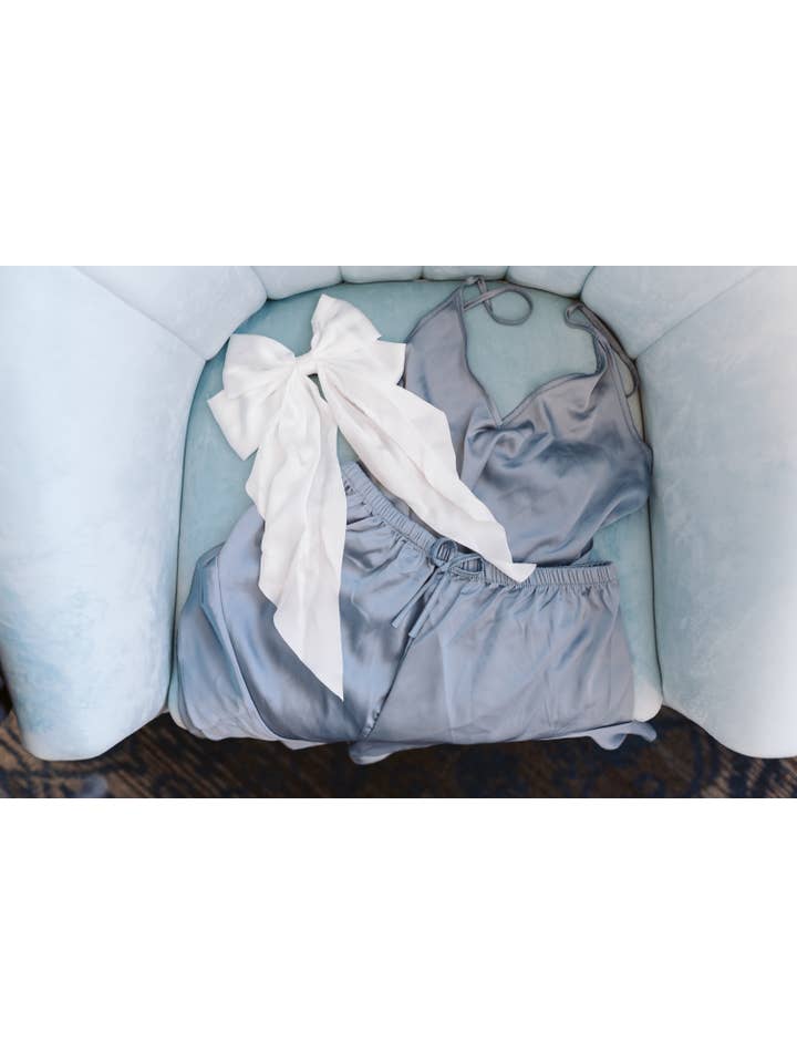 Mackleys - Wholesale Lounge Set - Women's - PREORDER Satin Cami and Ruffle Short Set3