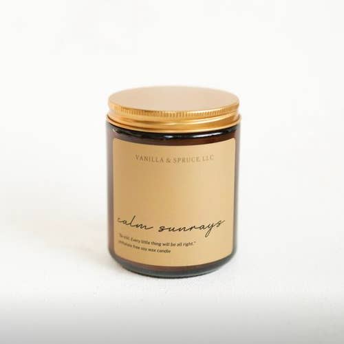 Vanilla and Spruce, LLC - Wholesale Jar/Filled Candle - 7 oz Candle - Calm Sunrays