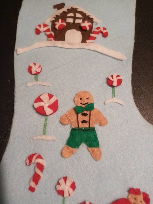 Meia de Gengibre, 1 Elegante Para Natal LX40 @ por atacado de BLUE RIBBON ORNAMENTS