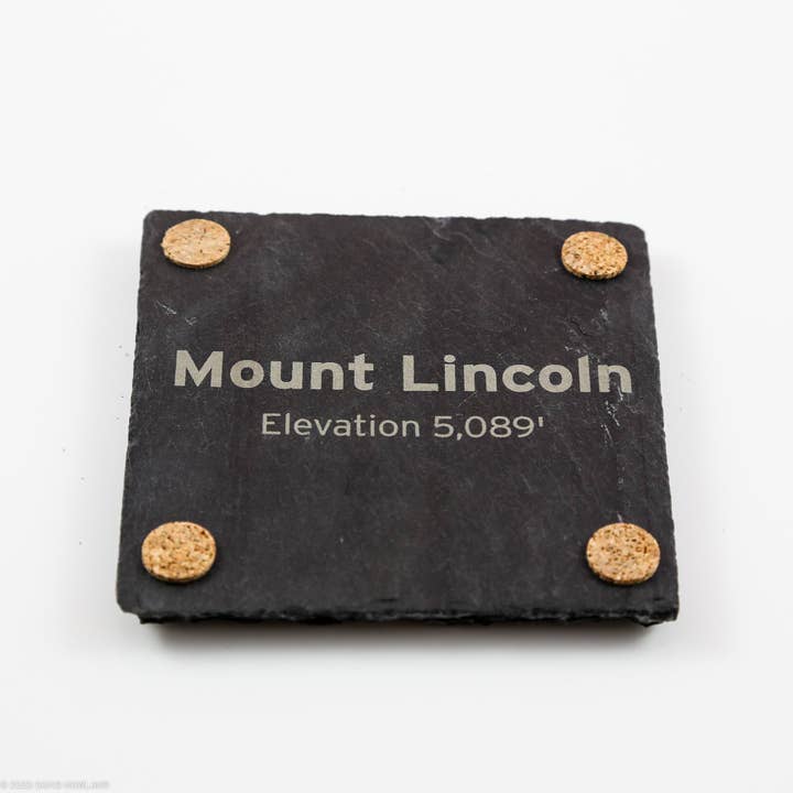Bay Slate Coasters – Engroshandel Bordskånere – Mount Lincoln topografisk kort skifer coaster1