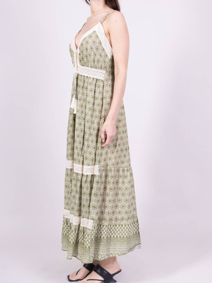 L'Emotion - Wholesale Dress - Women's - Summer Dress Lace Flower Pattern Decorative Cord 100% Cotton1