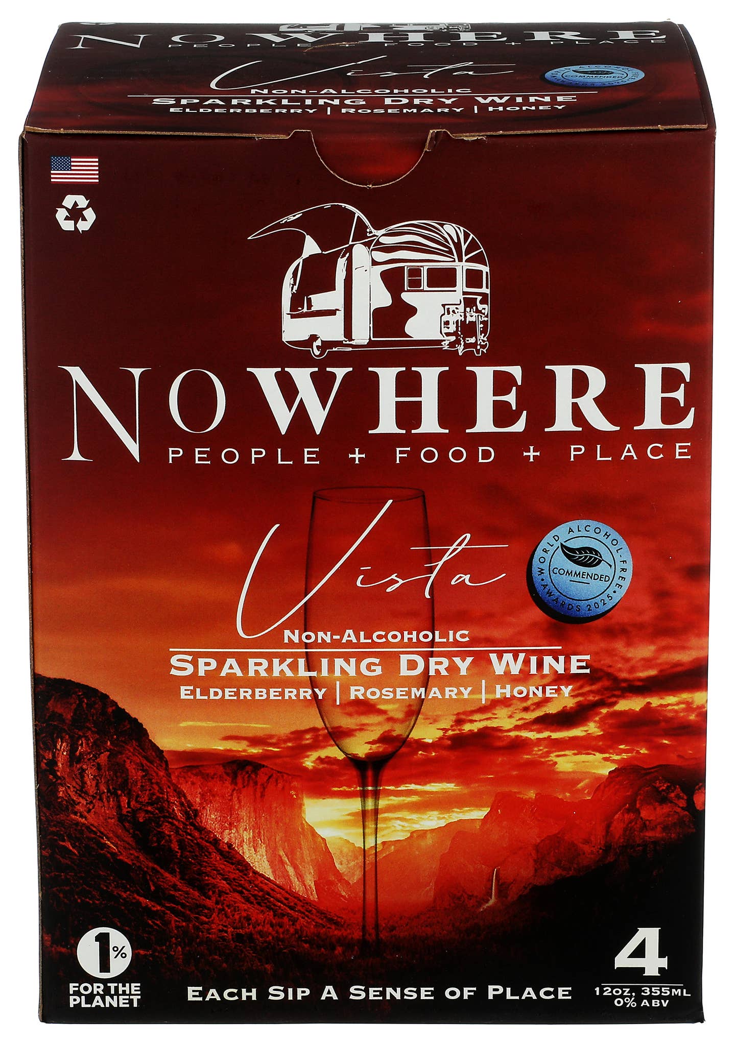 NoWhere Foods - Wholesale Non-Alcoholic Spirits/Wine/Beer - Non Alcoholic Sparkling Dry Wine - Vista2