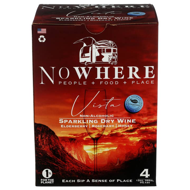 NoWhere Foods - Venta al por mayor Licores/vinos/cervezas sin alcohol - Vino Espumoso Seco Sin Alcohol - Vista2