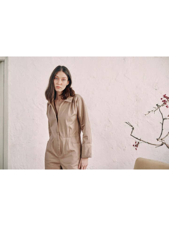 Cossac – Engroshandel Jumpsuit - Dame – Taupe Denim Kedeldragt