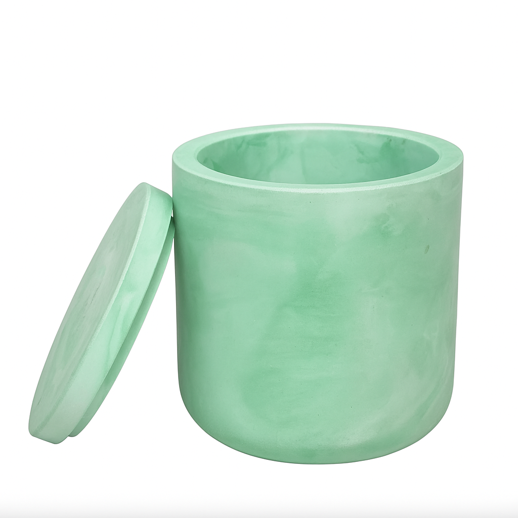 ANKA LUX - Wholesale Candle holder - Handmade Concrete Container with Lid, Stone Jar Modern0