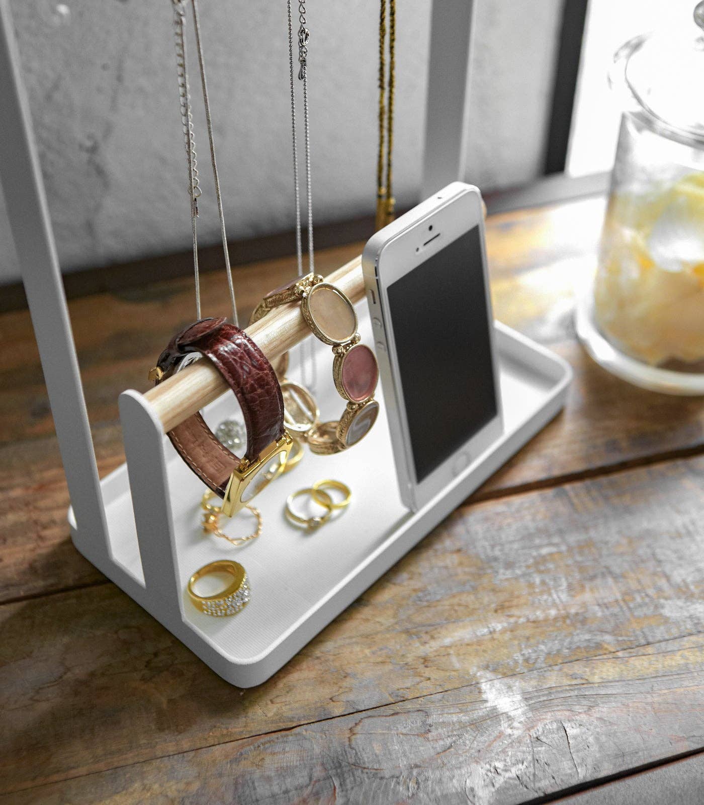 Yamazaki Home - Wholesale Jewelry Stand & Display - Tosca Jewelry + Accessory Display - Steel + Wood4