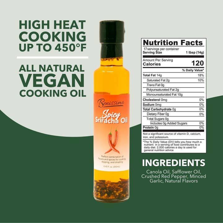 Benissimo - Wholesale Olive Oil - Sriracha Oil 8.45 oz