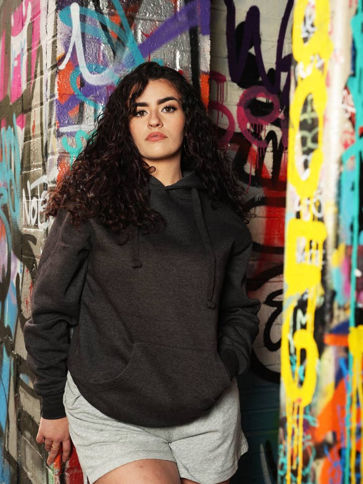 Charcoal Fleece Cozy Hoodie - Women for wholesale by Wear Static