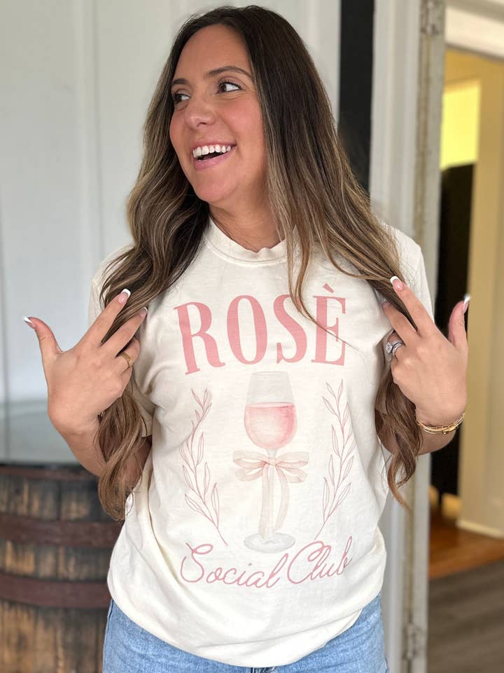 2758 Rose Social Club Tee for wholesale by J.Forks Designs