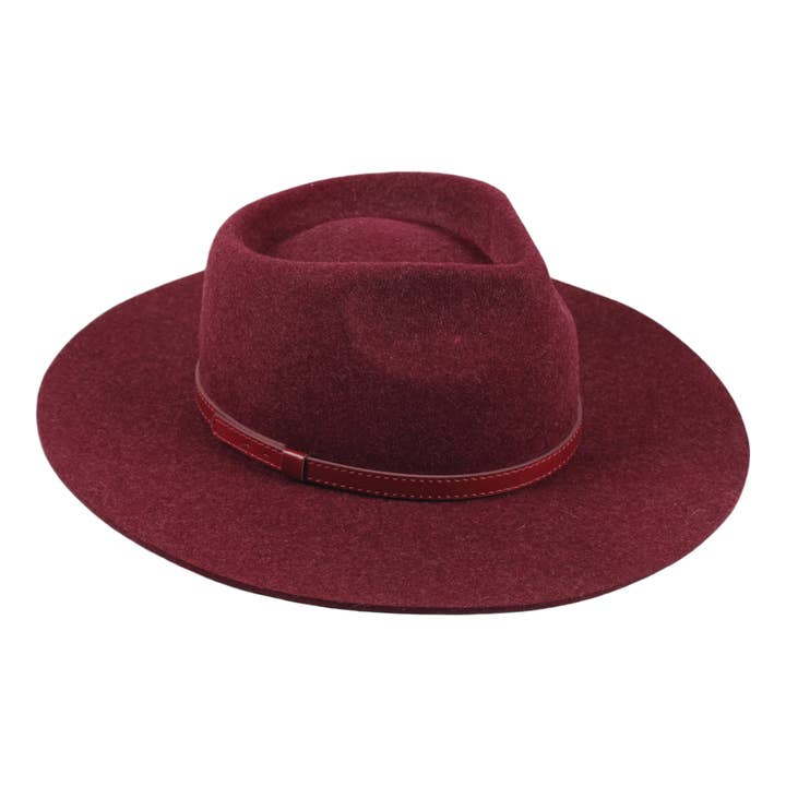 Western Fedora Stiff Brim 100% uldfilt 7907 Hat Vinter for engroshandel hos Jeanne Simmons Accessories