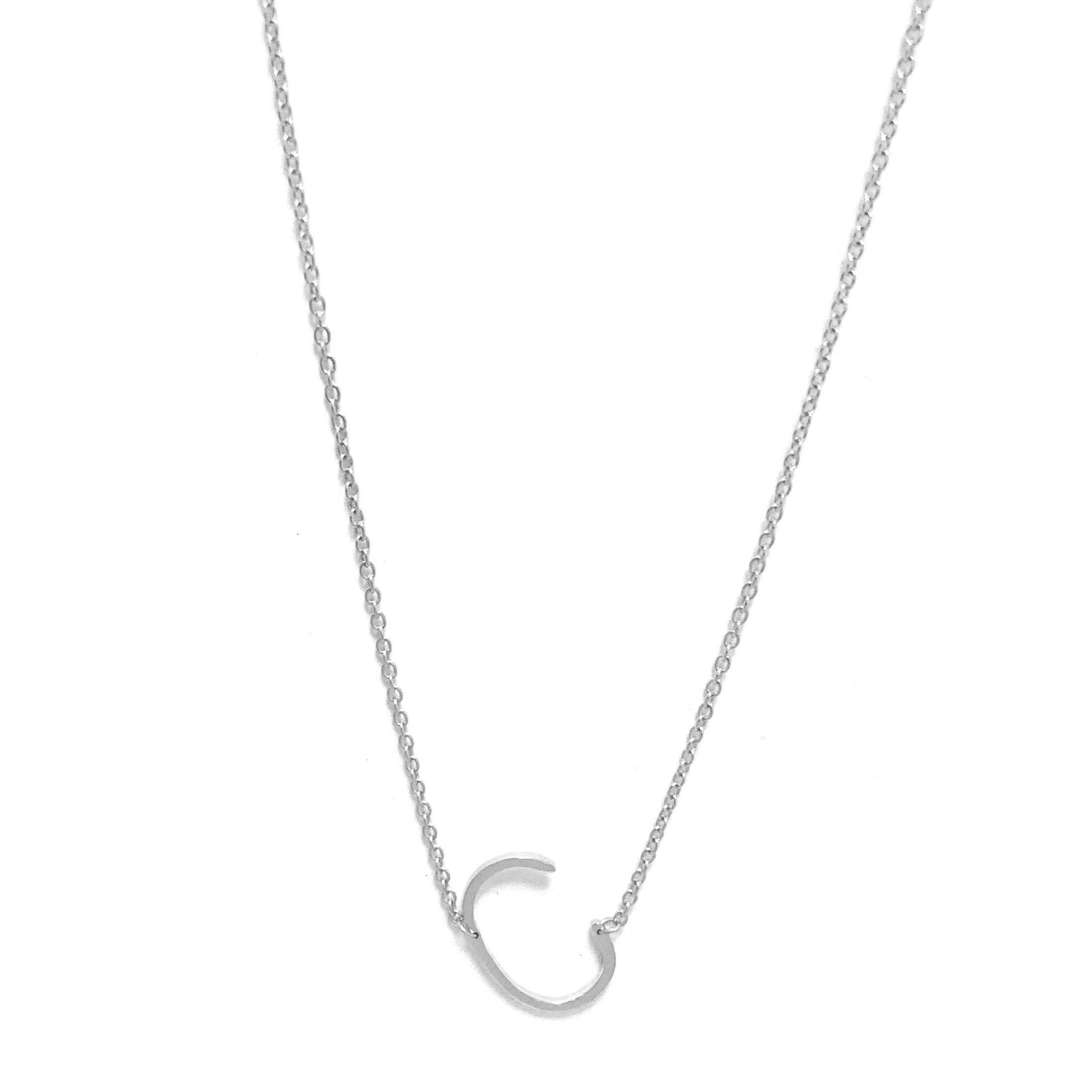 Marlyn Schiff - Wholesale Pendant/Charm Necklace - sterling silver sideways initial necklace12