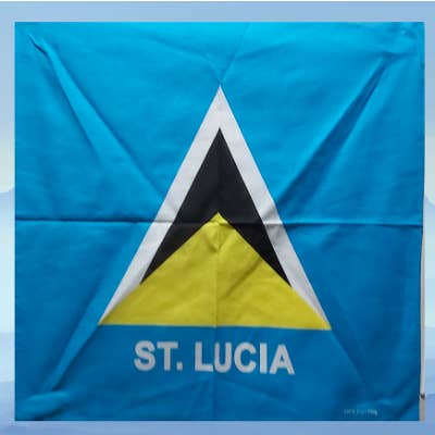 Worldwide Souvenir Mart - Wholesale Bandana - Unisex - Caribbean Carnival Flag Bandana/St Lucian Flag Bandana
