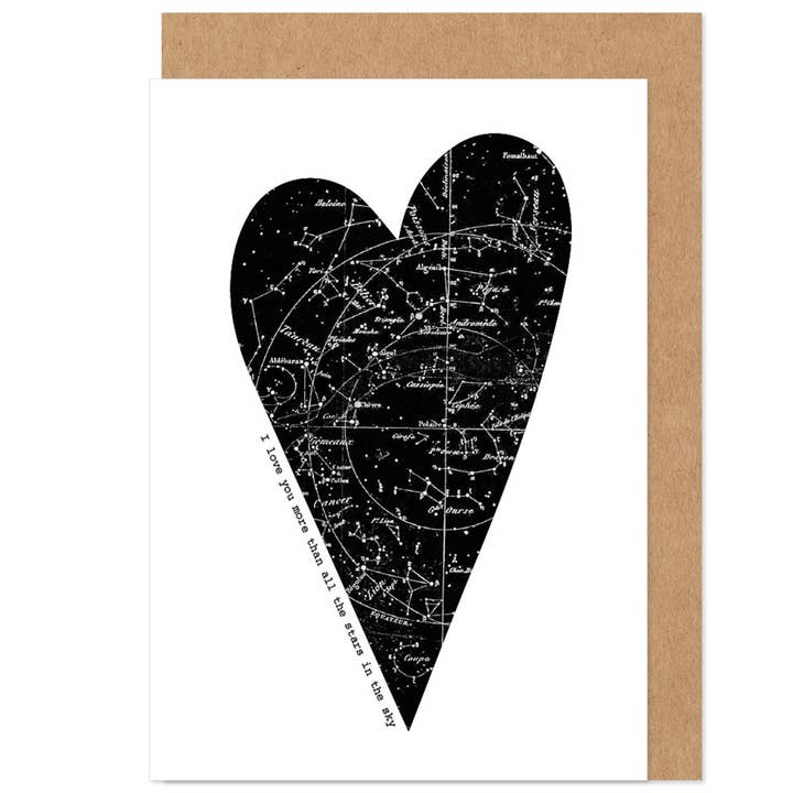 More Tan All The Stars Carte ornée à la main pour la vente par Bow & Bell