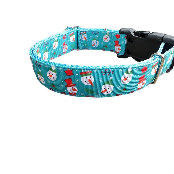 Doot's Pet - Collars For A Cause - Wholesale Pet Collar - Dog - Snowman Christmas Nylon Dog Collar