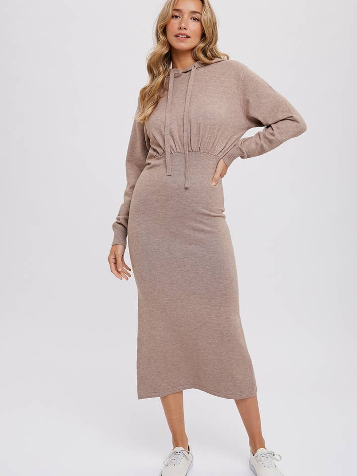 HOODIE SWEATER MIDI DRESS for wholesale by Bluivy