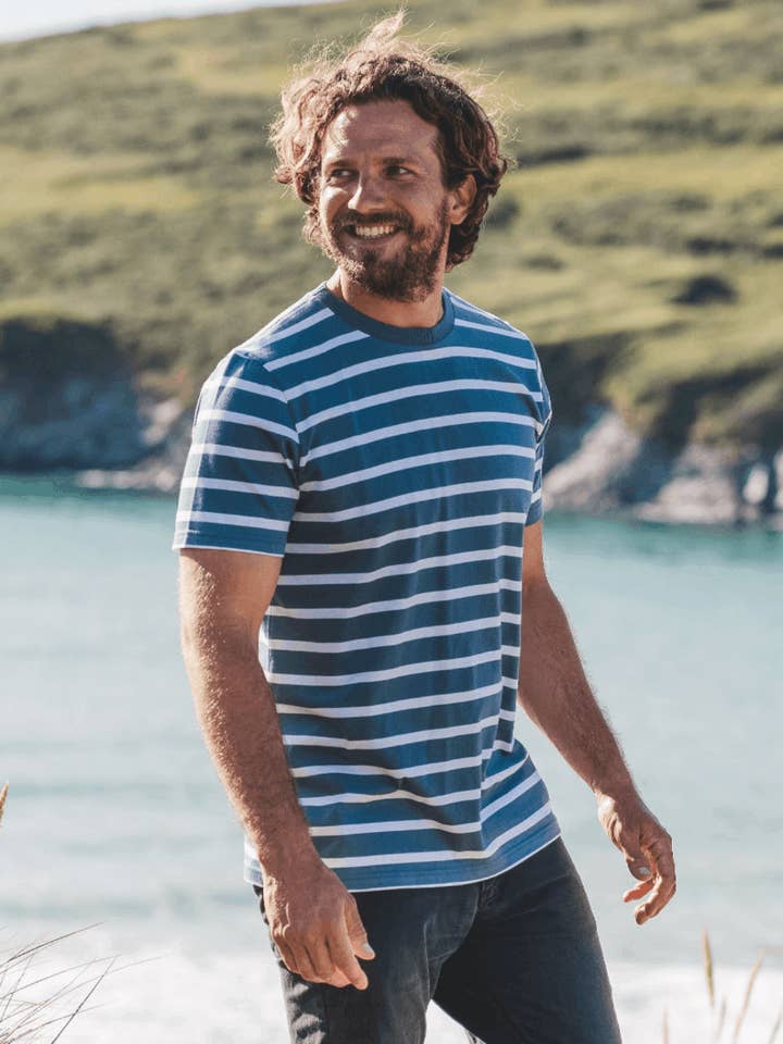 Men's Striped T-shirt for wholesale by Rapanui Clothing