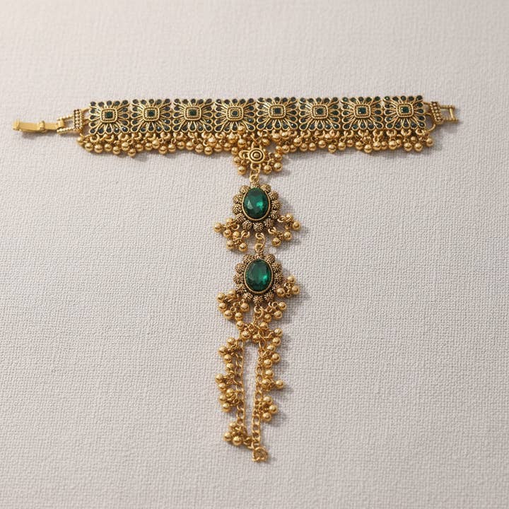 Turquoise Zircon Bead Tassel Bracelet for wholesale by paperln