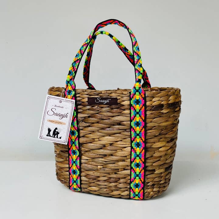 Saanjh Shaded Straw Gift Bag for wholesale by Saanjh