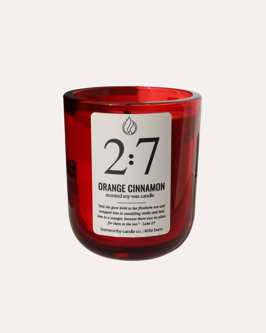 Burnworthy Candle Co. - Wholesale Jar/Filled Candle - Orange Cinnamon Soy Candle | 80hr Burn