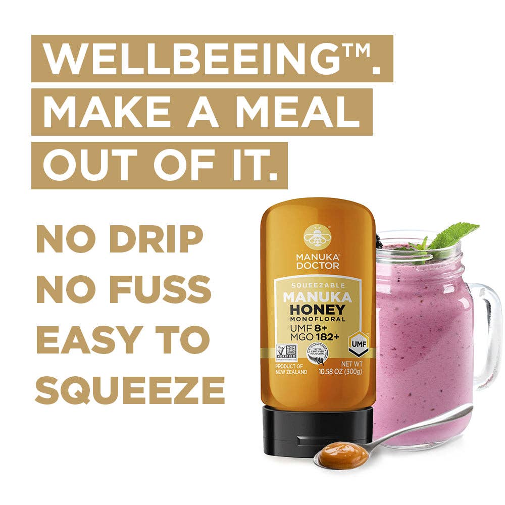 Manuka Doctor - Wholesale Honey - 182 MGO/ UMF 8+ Squeezable Manuka Honey 10.58 oz11