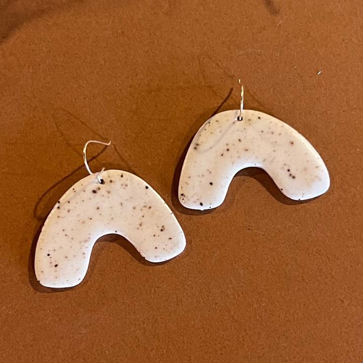 Wide Arch Dangle Earring for wholesale by Klei Ceramics