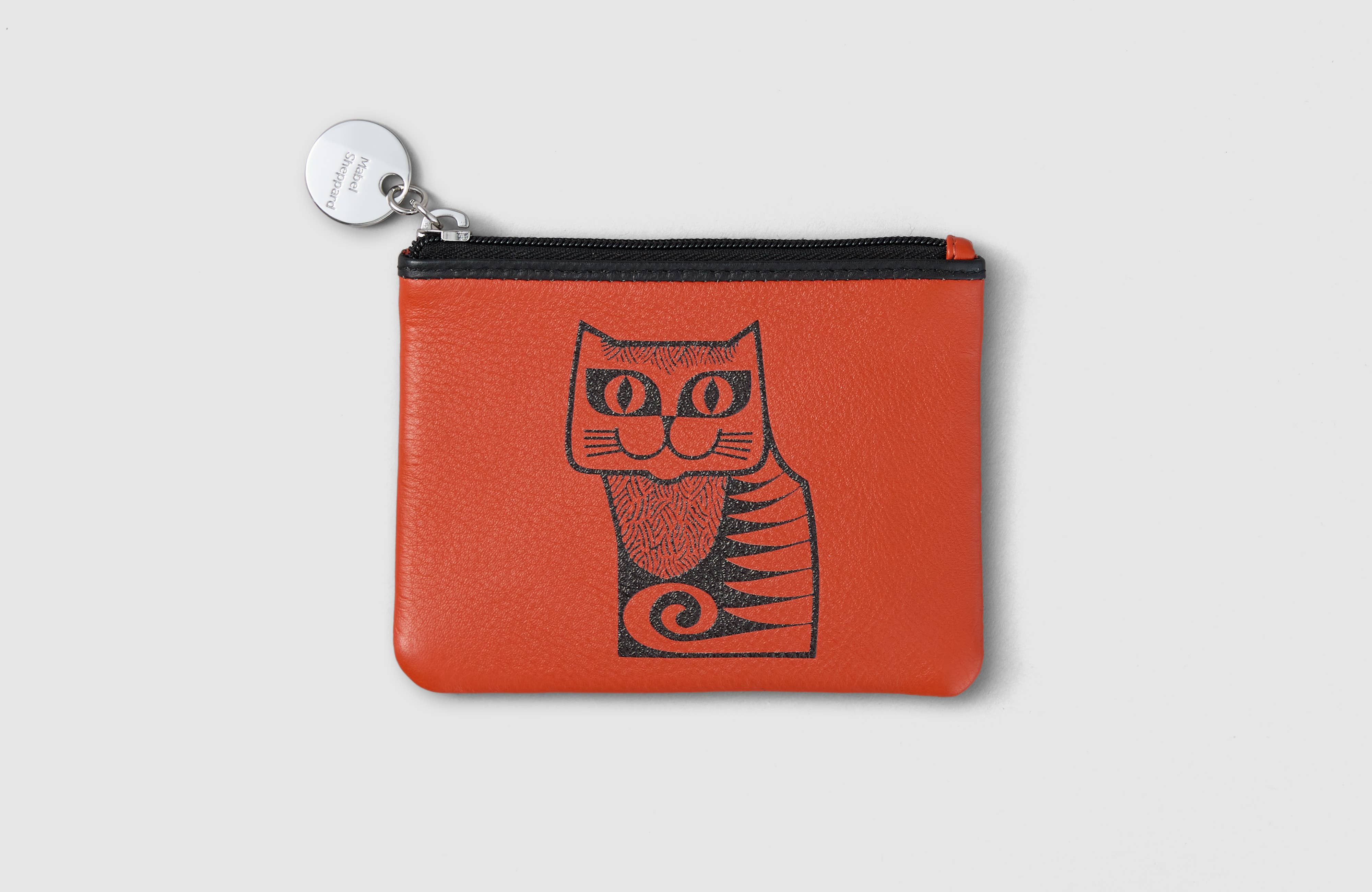 Mabel Sheppard - Wholesale Coin purse – Women’s - Mabel Sheppard x Hornsea Retro Cat Olive Leather Coin Purse2