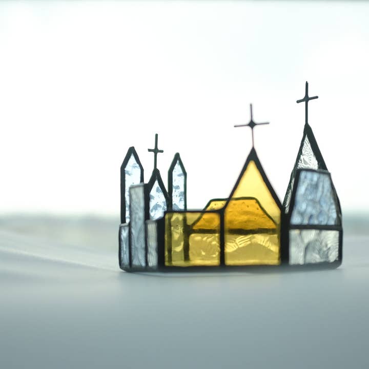 LuminaSalina - Wholesale Decorative tabletop object - The Day and Night - Stained Glass Jesus Christ Christian Gift Candle Holder Church Home Decor8