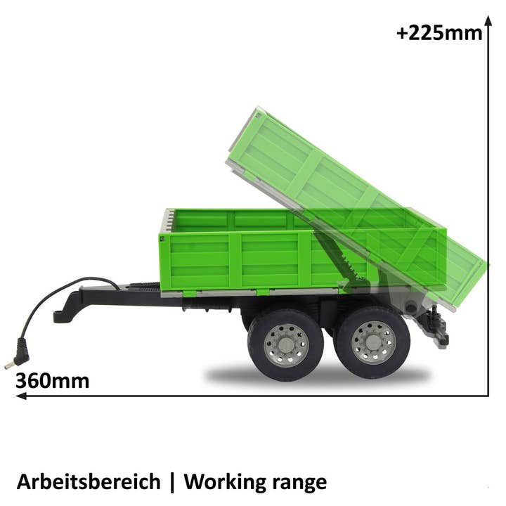 mhw24 - Wholesale Toy Car/Truck - Kids - Green dump truck for RC tractor 1:168