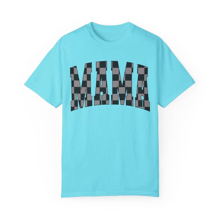 checkered mama Unisex Garment-Dyed T-shirt for wholesale by Apparel Crush