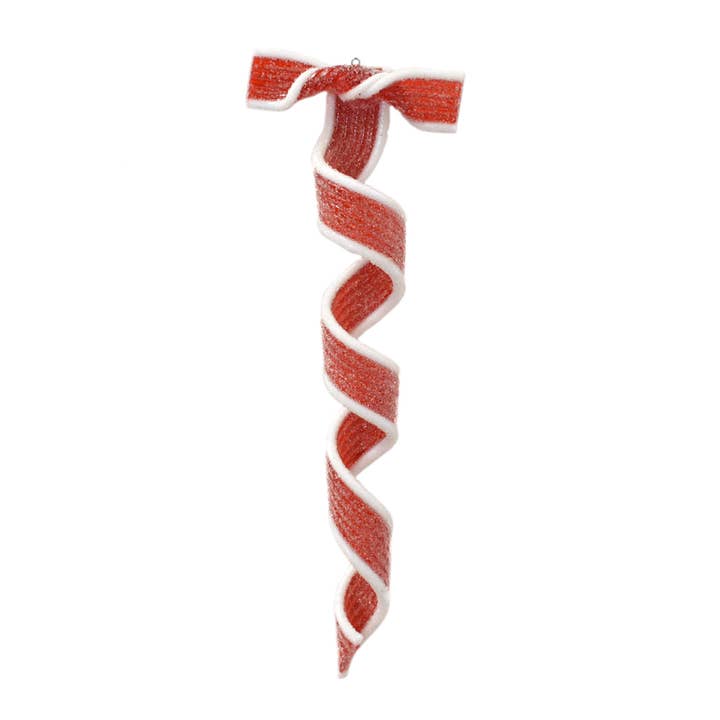 David Christopher's Collection - Wholesale Ornament Set - Spiral Licorice Ornament (Box of 6) - Red/White 9"