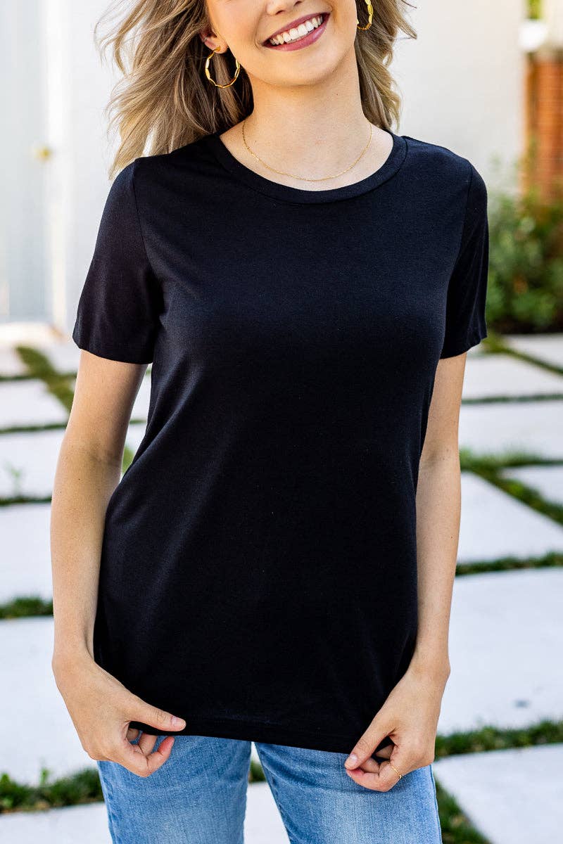 Black Crewneck Tee for wholesale on Faire3