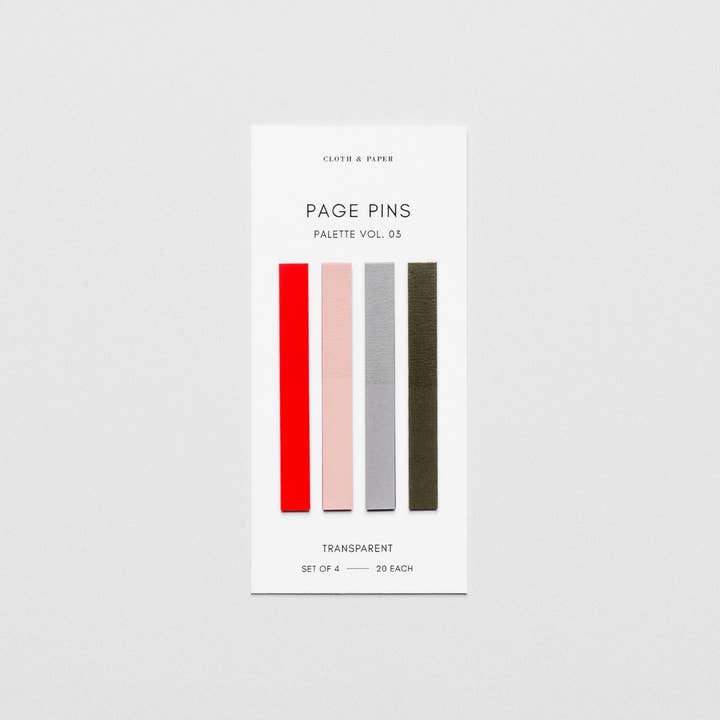 Page Pins | Vol 03 for wholesale by Cloth & Paper