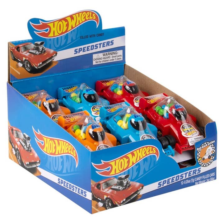 La Luna Bella - Toys - Wholesale Hard Candy - Hot Wheels Speedsters Formula 1 Gumball Car 12ct- LLB Toys5