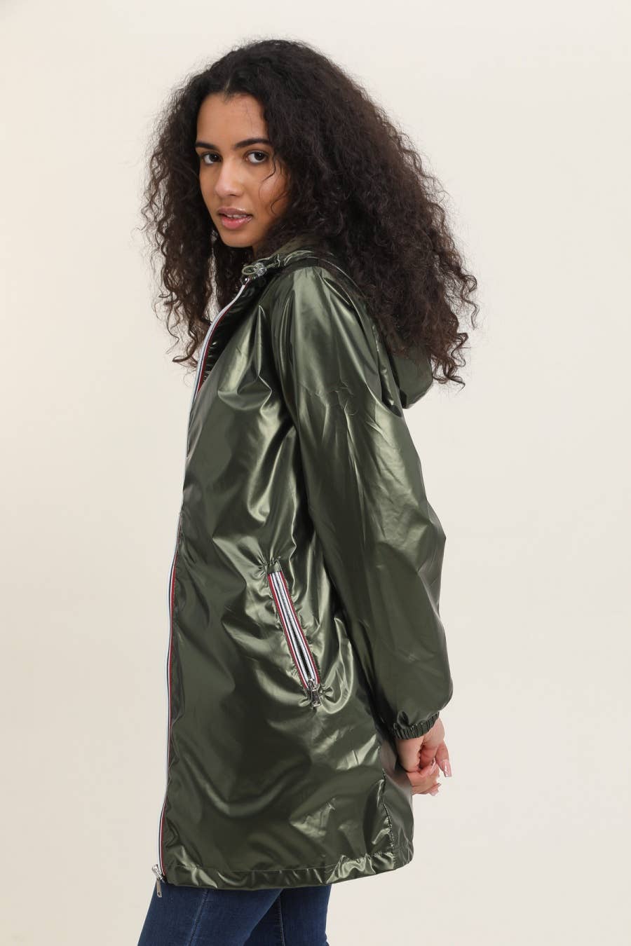 Attrait Paris - Wholesale Raincoat - Women's - Long reversible hooded waterproof jacket32