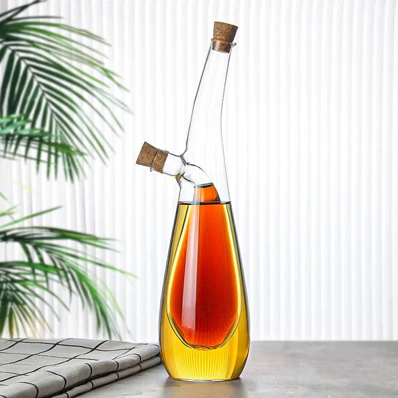 Kiyo Home - Wholesale Oil/Vinegar Dispenser - 2-in-1 Oil & Vinegar Bottles | Oil Dispenser | Pantry Staple2