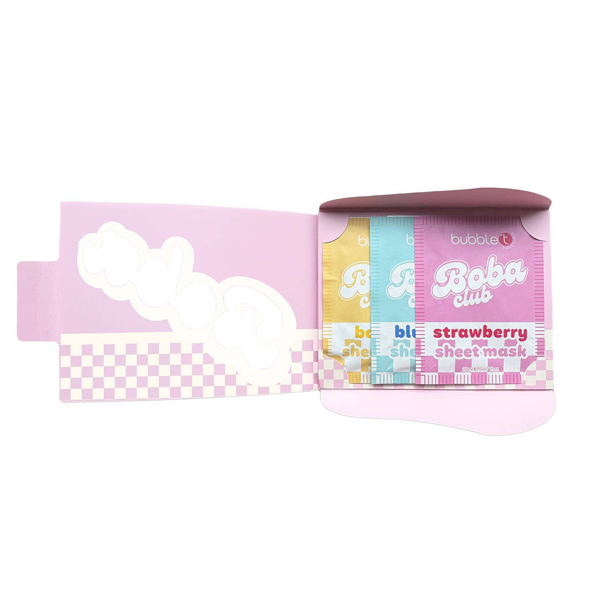 Bubble T Cosmetics - Wholesale Skincare Face Mask - Boba Club Sheet Mask Collection (3 x 20ml)1