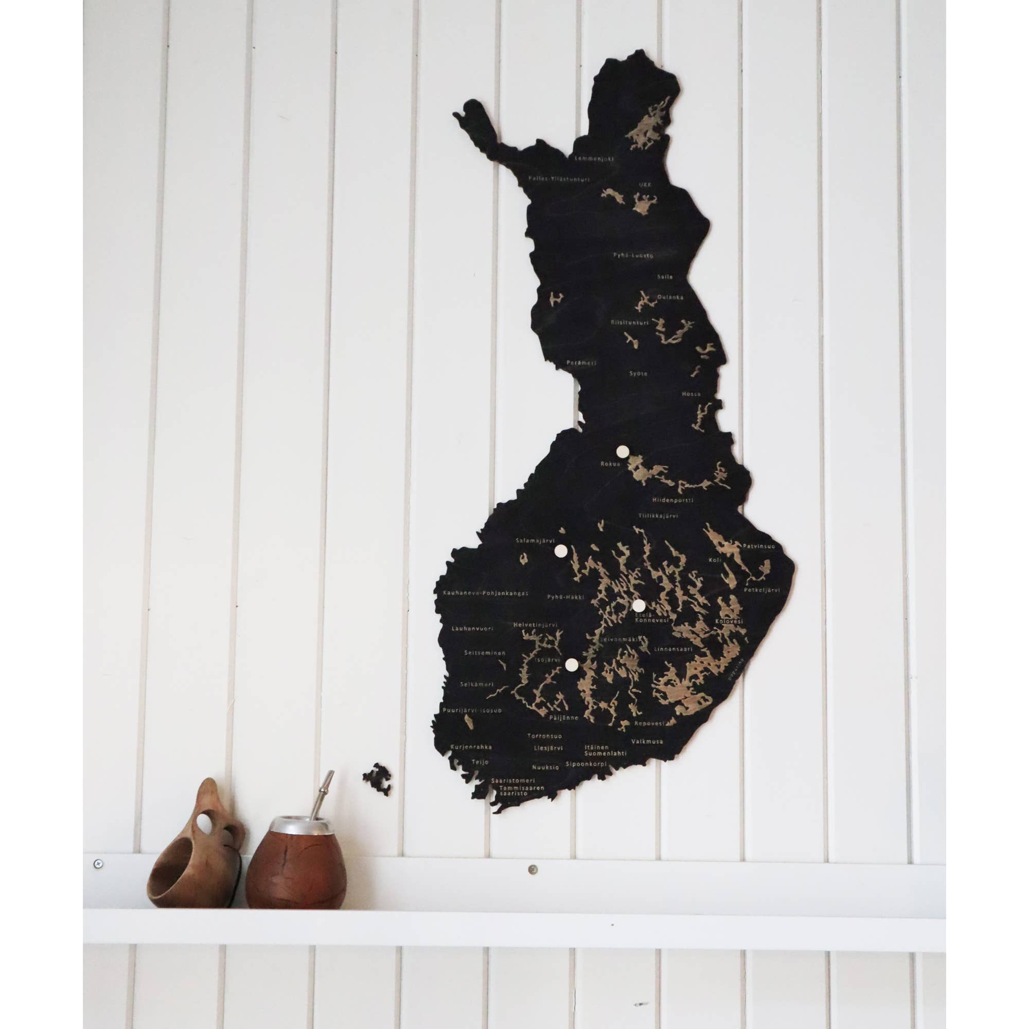 Papurino - Wholesale Map - Wooden Map of Finland with national parks6