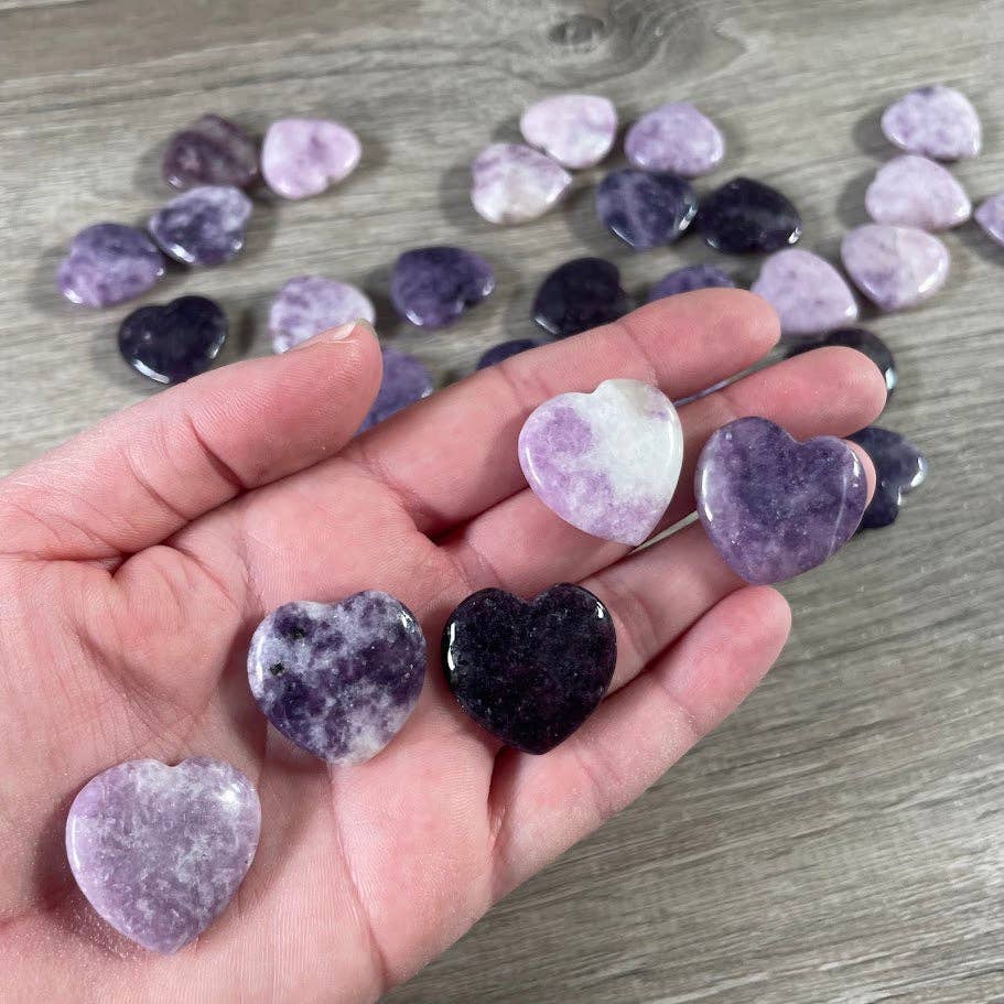 Keystone Crystals - Wholesale Spiritual Stone/Crystal - Gemstone Flat Heart Carvings 1-Inch  – Bulk Crystal Hearts7