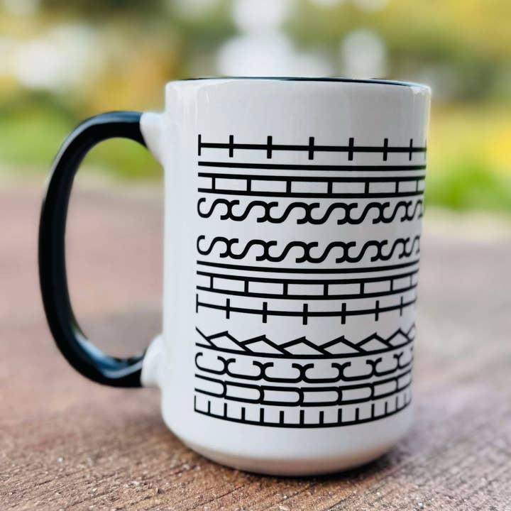 Mugsby - Wholesale Coffee Mug - Fuck This Shit Mug, Tire Track Mug, Hidden Message Mug