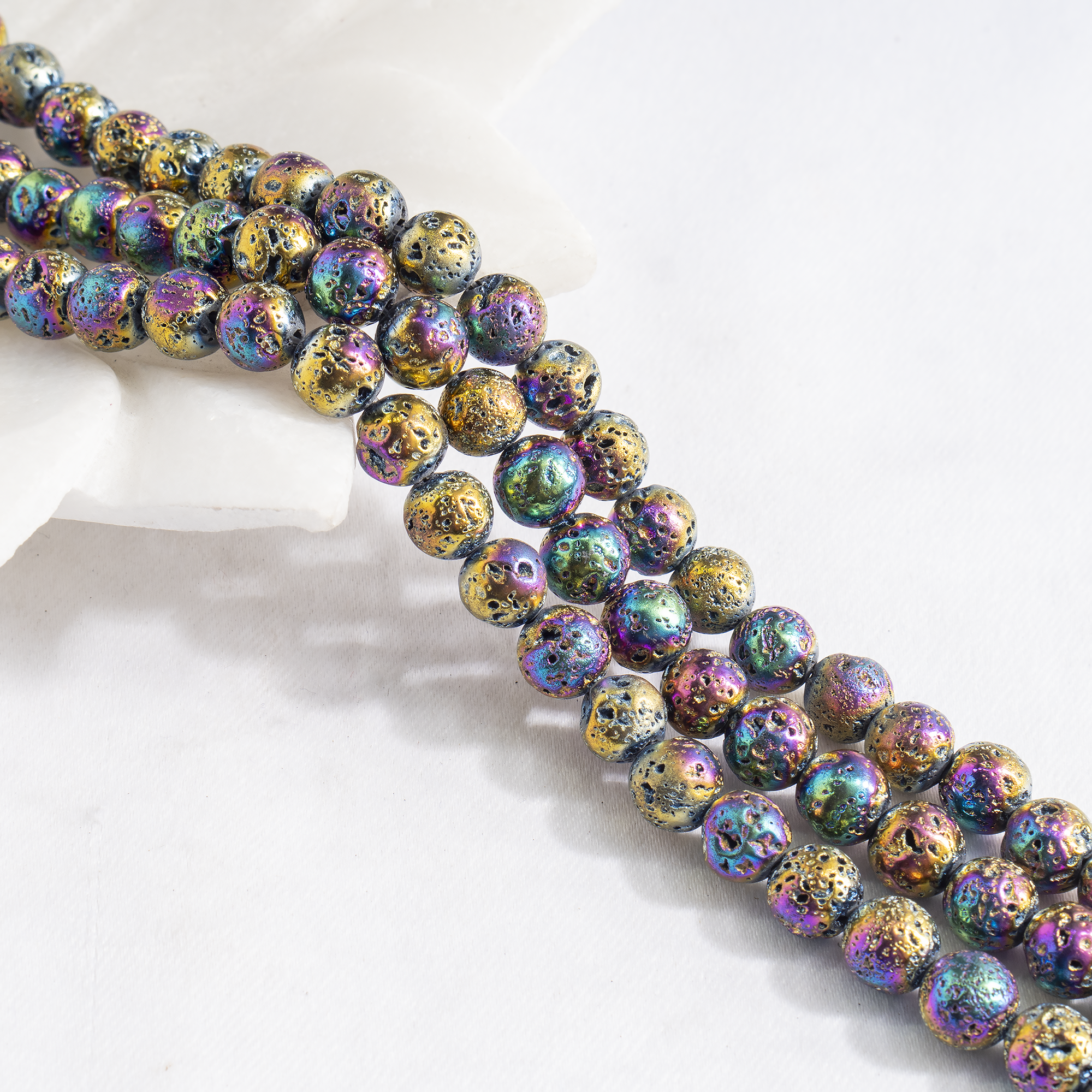 AK Healing Crystals - Wholesale Beads - Round Beads | Lava | Volcanic Stone | Lava Rock Beads0