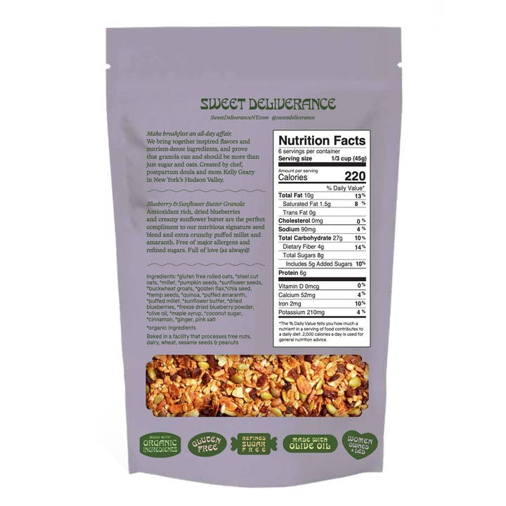 Sweet Deliverance - Wholesale Granola - Blueberry & Sunflower Butter Granola 2