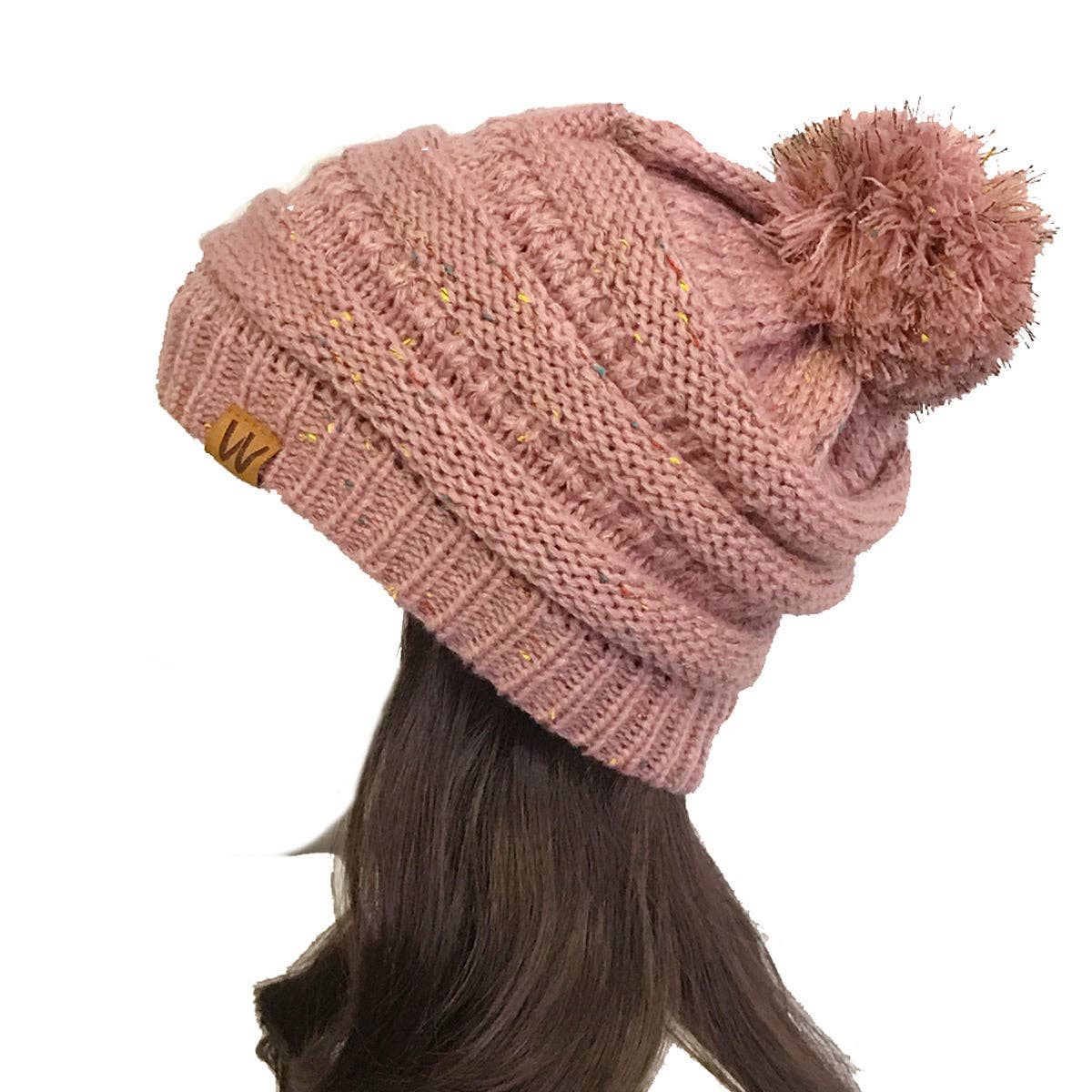 Wrapables.com - Wholesale Beanie - Women's - Wrapables Warm Knit Confetti Beanie with Pom Pom0