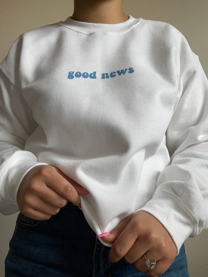 Boas Novas Crewneck por atacado de Virtuous Stationery CO