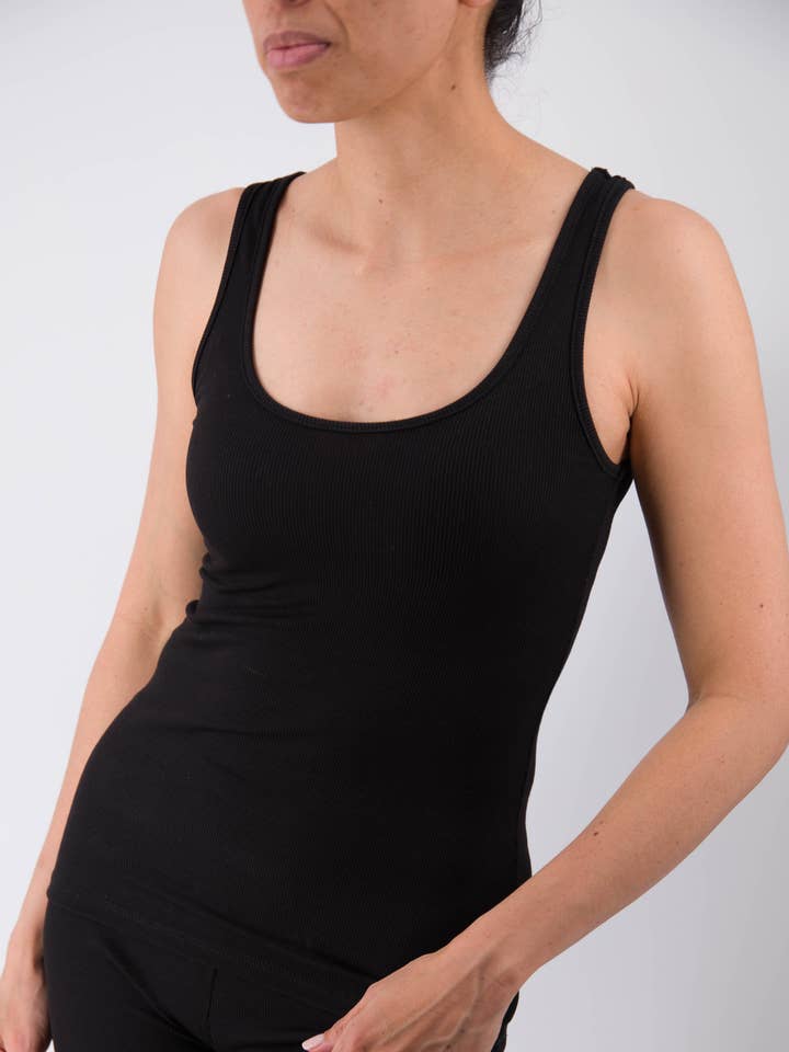 Inga Ribbed Scoop Neck Tank for wholesale by Sunday Morning