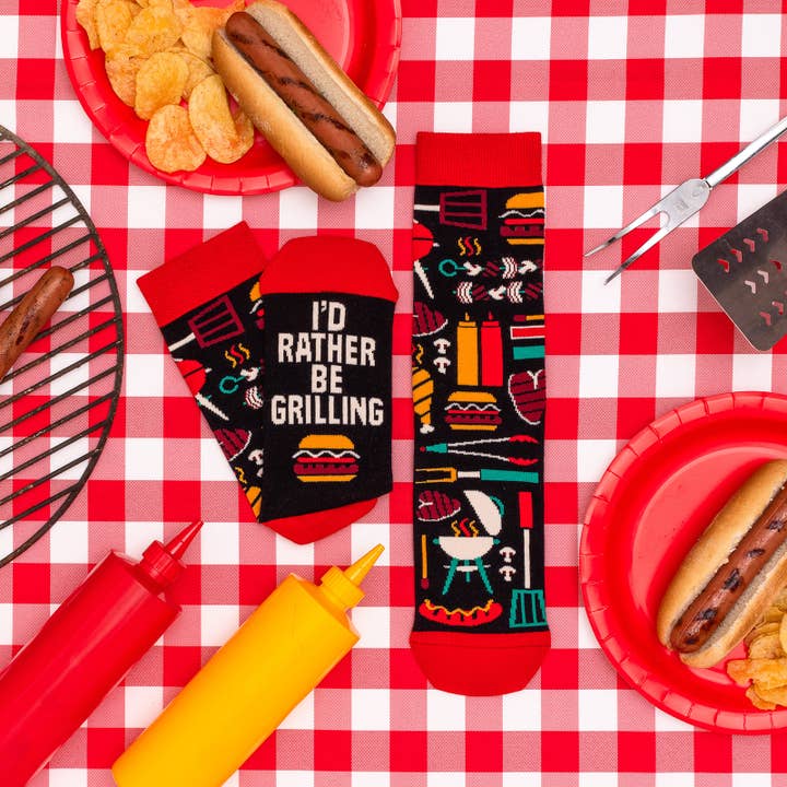 Lavley - Wholesale Socks - Unisex - I'd Rather Be Grilling Socks8